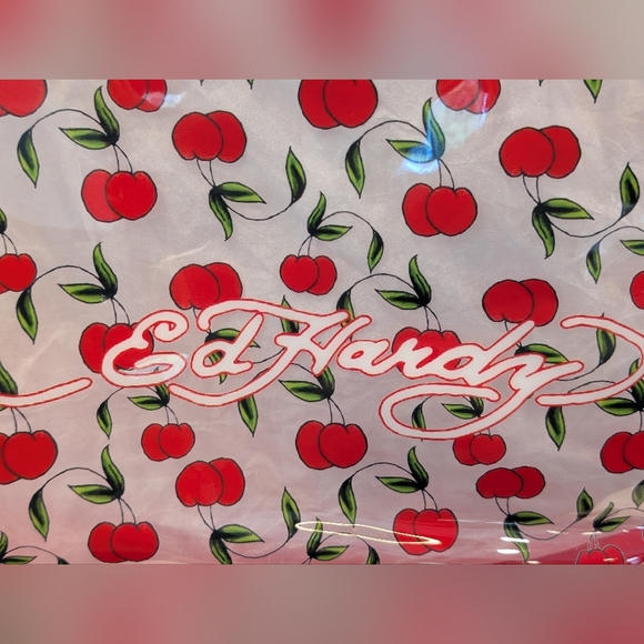 NWT Ed Hardy Red Cherry Print Tote Bag - Picture 4 of 10